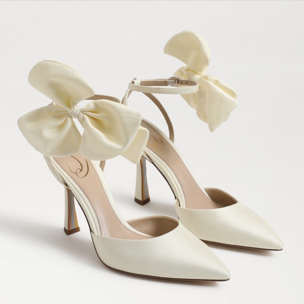 Sam Edelman Women's Halie Ankle Strap Bow High Heel Pumps - size 7.5 - Picture 2 of 16